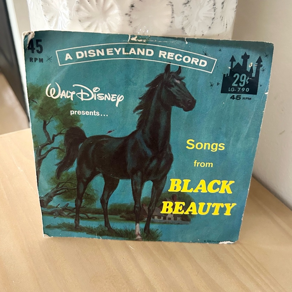 Vintage 1966 Disneyland "Little Gem" 45 RPM Vinyl Record Songs from Black Beauty